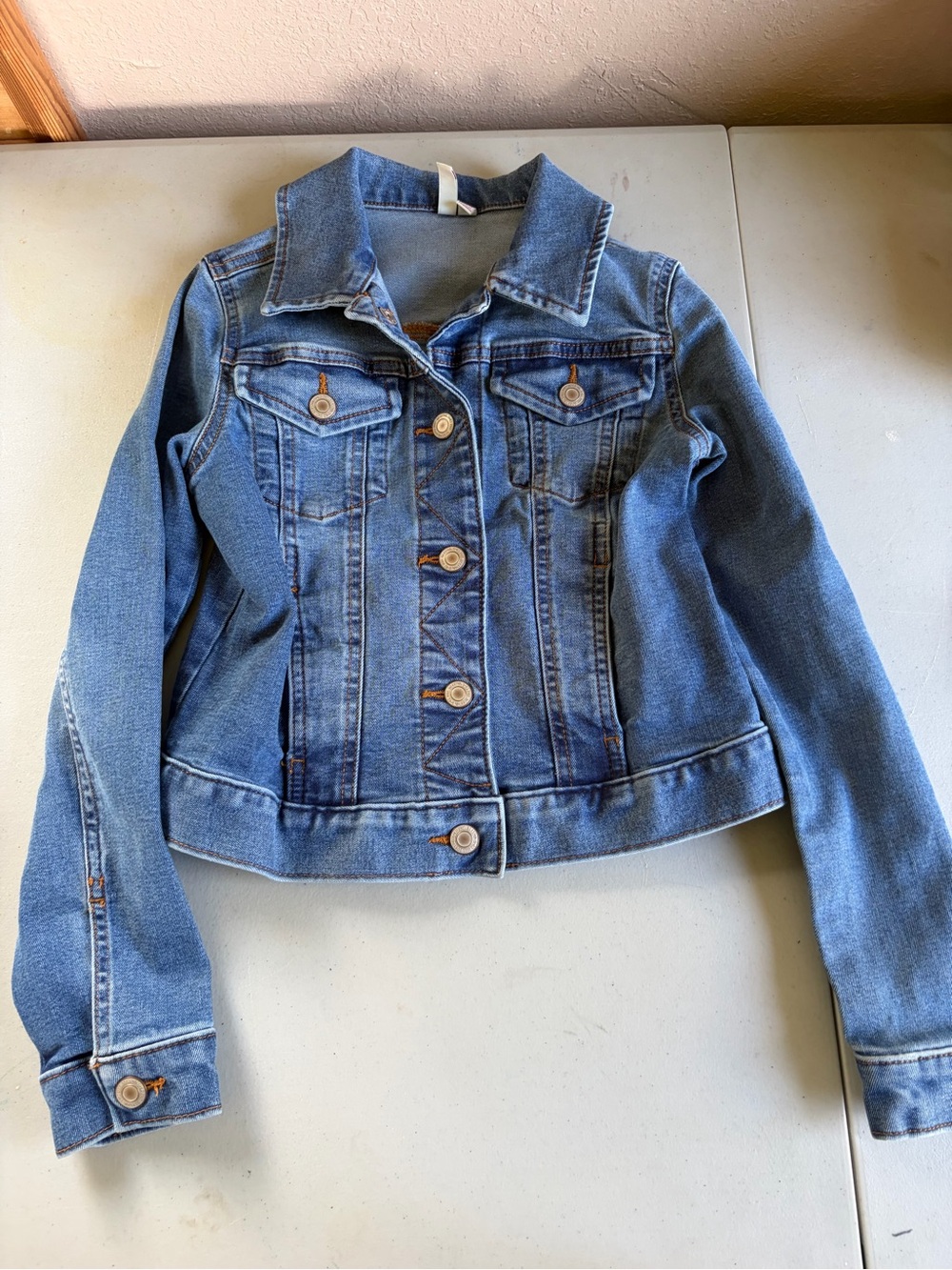 Kids Blue Denim Jacket - Classic Button-Up size 10/12